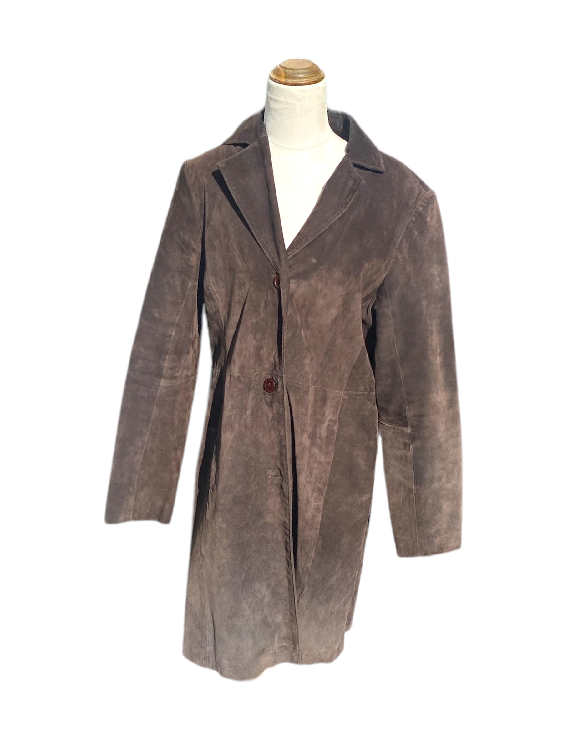 Genuine Suede  Tan Coat | Size 14