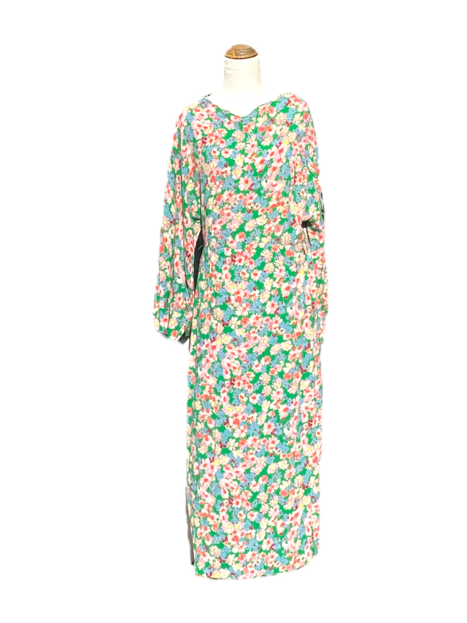 Zara Green Floral Dress | Size L