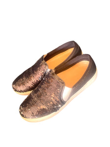 Sequins Black Slip Shoe | Size US 9