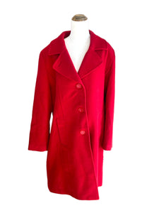 Red Wool Coat | Size L