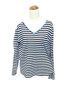 Charlo Floral and Striped Top | Size 12