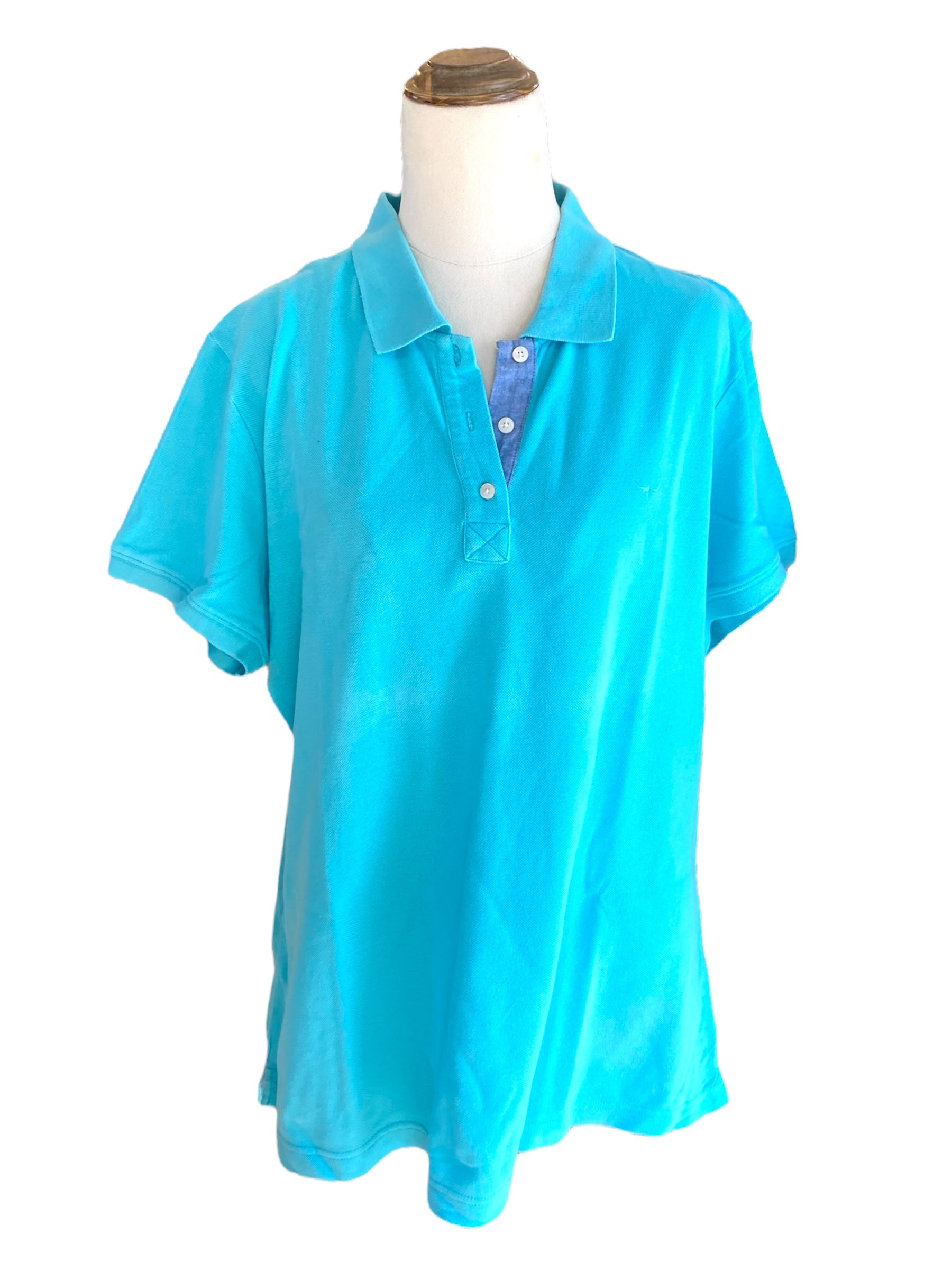 R.M Williams Blue Polo Top | Size 18