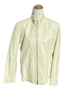 Siricco Cream Leather Jacket | Size L
