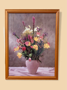 Floral Vase Print Original Frame